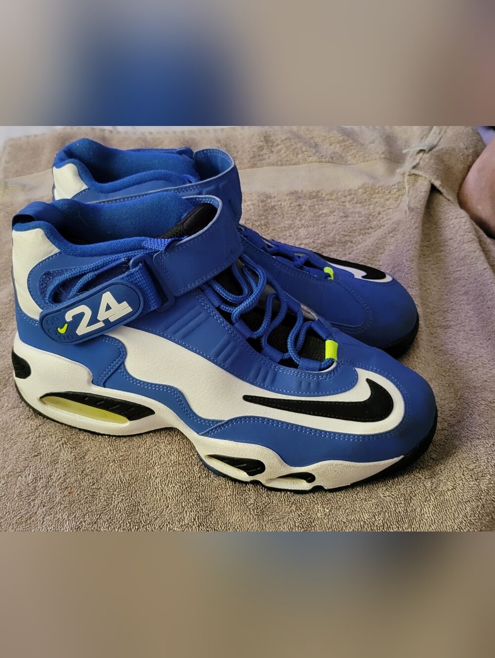 Nike Air Griffey Max 1  Blue Athletic High-Top Sneakers - #24 Accent